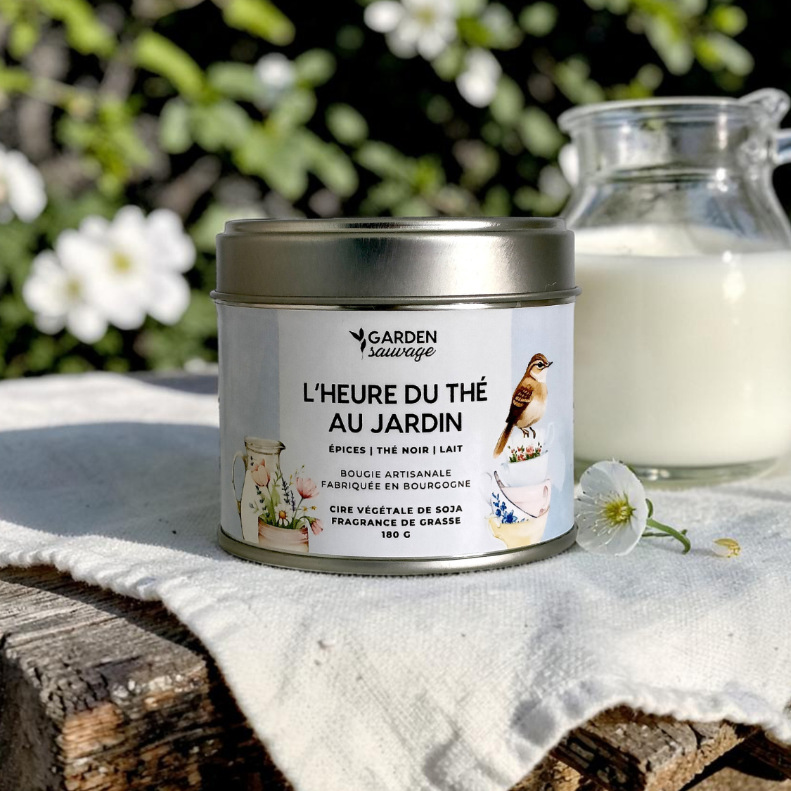Bougie L'heure du thé au jardin