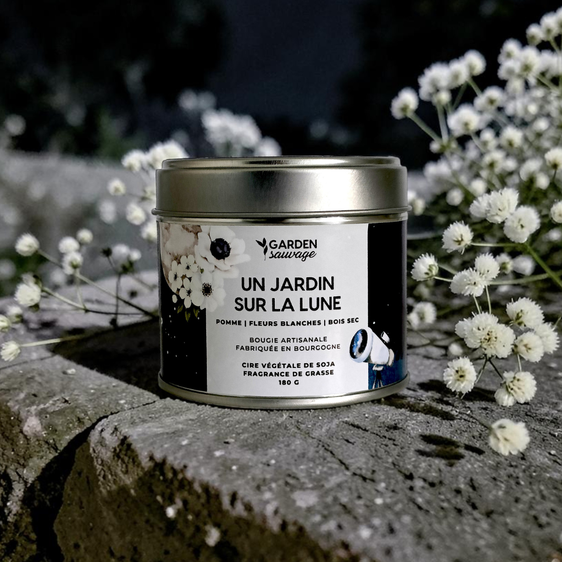 Bougie Un jardin sur la lune